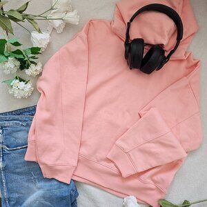 A New Day Peach Pink Hoodie Pullover Sweatshirt Size L Soft Cozy Casual